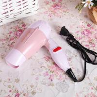 V2 hair dryer ด้ามจับพับได้ ไดร์เป่าผม1000W รุ่น K-001001 (สีชมพู)