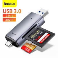 【Xiaohongs keyboard film 】Baseus การ์ดรีดเดอร์ USB 3.0 Type C ไปยังหน่วยความจำการ์ดความจำขนาดเล็ก2 In 1,อุปกรณ์เสริมแล็ปท็อปตัวแปลงการ์ดรีดเดอร์อัจฉริยะ