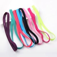 5Pcs Candy Color Women Men Yoga Hair Bands Sports Headband Non slip Running Elastic Rubber Sweatband Football Hair Accessories