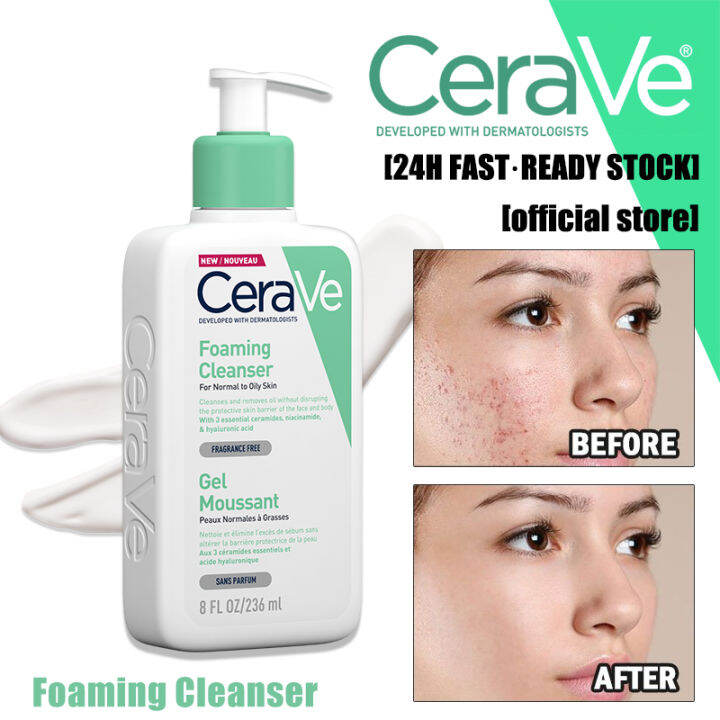 CeraVe Facial Foaming Cleanser for Gentle on Skin Oil Control NonDrying Moisturizing Deep