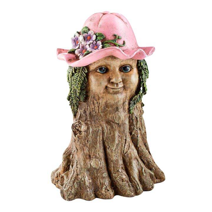 TERTRAN Home Decor Tree Stump Garden Sculpture Family Garden Sculpture