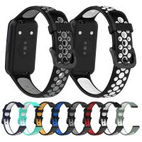 Buckle Accessories Two Color Breathable Replacement Silicone Strap Bracelet For Huawei Band 7