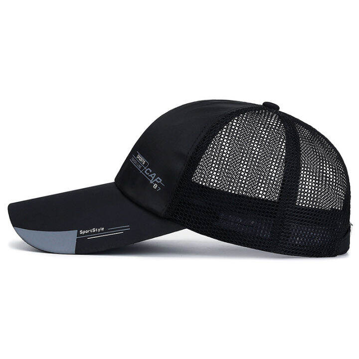 hot-new-sports-caps-outdoor-fashion-mesh-golf-cap-headwear-snapback-sun-visor-hat-headgear-baseball-cap-female-cap-long-brimhat-men