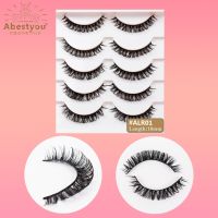 Abestyou 10mm Natural Short Cilios 3d Russian Mink Lashes Cat Eye False Eyelashes Faux Cils Individuel Dramatic Takma Kirpik