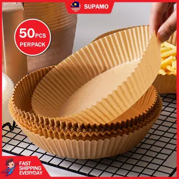 50PCS/25PCS Air Fryer Disposable Baking Paper Mold Oil-proof Cups