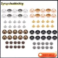 SYRUPSHADDOCKING กระดุมกระดุมเสื้อผ้า,10ชิ้น8/10/12/16/20มม. พังค์หัตถกรรมเครื่องหนังกระดุมเสื้อผ้า/กระเป๋า/รองเท้าหัวกลมสกรูเห็ดโดมสายรัดตะปูแข็ง