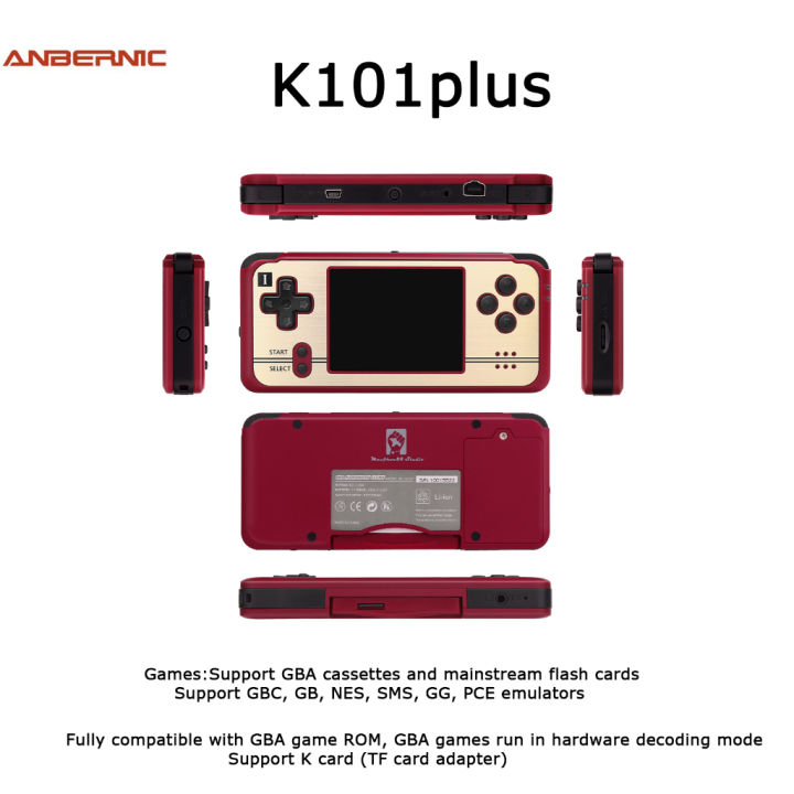 Anbernic K101 Plus เครื่องเล่นวิดีโอเกม 2~4 หน้าจอ 3 นิ้ว LCD TFT