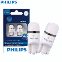 T10 LED Philips X-Treme Ultinon W5W ไฟภายในรถสีขาวเย็น6000K 360สัญญาณเลี้ยว ° โคมไฟ LED อ่านหนังสือ127996000KX2คู่