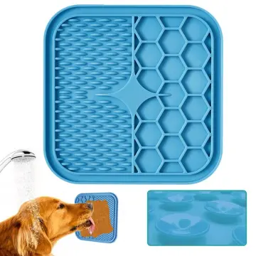 Dog Lick Mat Dog Cat Lick Pad Square Round Sucker Slow Food Pad