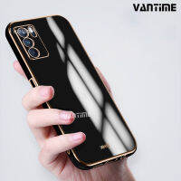 Vantime สำหรับ OPPO A16 หรูหรา6D ชุบซิลิโคนอ่อนนุ่มสแควร์กรอบโทรศัพท์กรณีเงา B Ling กลับปลอก