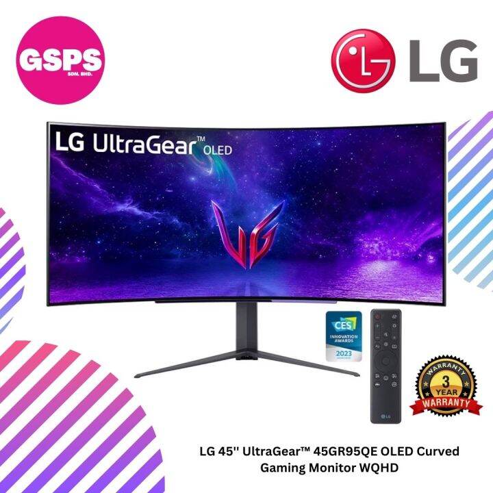 LG 45'' UltraGear™ 45GR95QE OLED Curved Gaming Monitor WQHD | Lazada