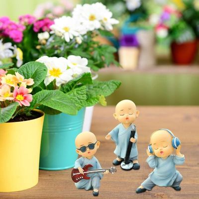dfthrghd Little Monk Car Ornament Creative Sweeping Band Little Monk Car Decoration Interior Dashboard Decoration Accessories Boy Gift