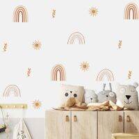 [HOT IOSWKLXWIOGH 626] Boho Rainbow Cloudy Sun สติ๊กเกอร์ติดผนังน่ารักที่ถอดออกได้ Nursery Wall Decals โปสเตอร์พิมพ์เด็กห้องเด็กภายใน Home Decor