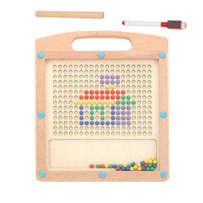Magnetic Beads Toy Drawing Board with 100 Magnetic Beans for Kids Childrens Magnetic Maze Board Toy Pen Driving Beads Maze on Board Game Drawing Board Toy amiable