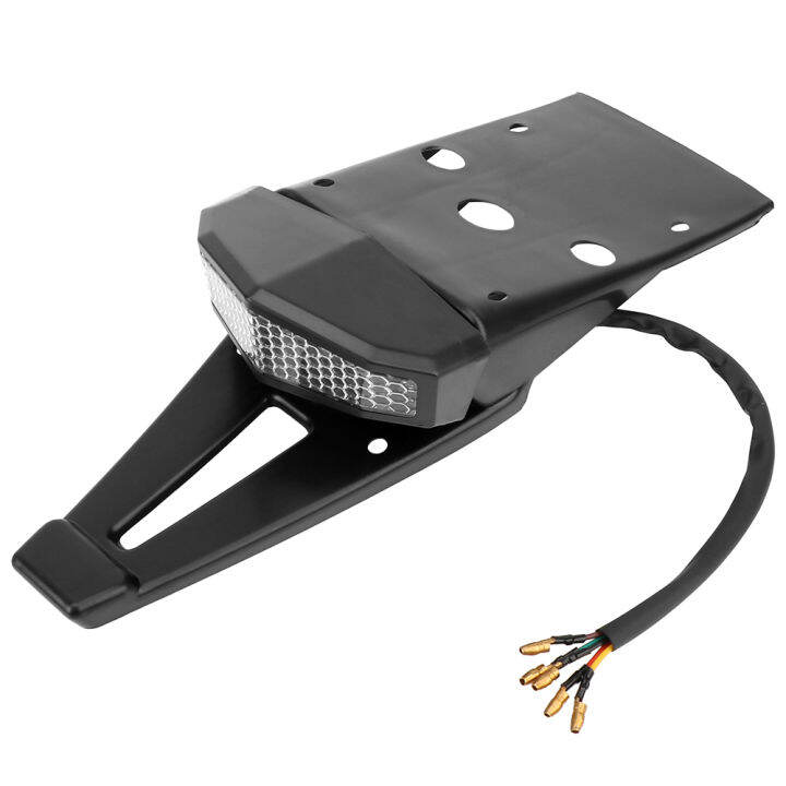 Motorbike Smoke Led Twin Dual Tail Turn Signal Brake License Plate Integrated Li - Foto 5