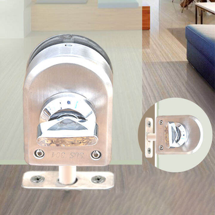 Stainless Steel Glass Door Lock, Floor Latch Lock Bolt Ground Lock, AntiTheft Security Lock