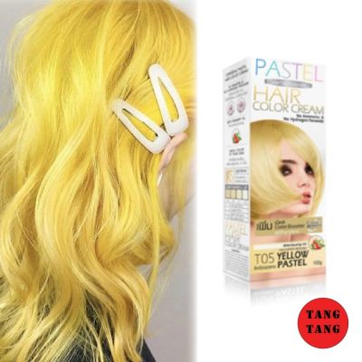 Carebeau Pastel Hair Color Cream T05 สีเหลืองพาสเทล 100 g.