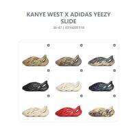 รองเท้ากีฬาลําลอง รุ่น Yeezy แต่งรูกลวง เหมาะกับใส่กลางแจ้ง สําหรับผู้ชาย และผู้หญิง