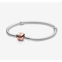 [พร้อมส่ง สินค้าแท้ ?] size20 แถมกล่อง Pandora Moments Snake Chain Bracelet