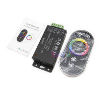 DC 12V 24V 18A RF Touch Remote RGB LED Bar Dimmer GT666 3 channels LED Strip Tape Controller RGB Lights Switch