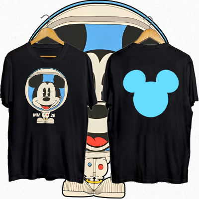 เสื้อยืดคุณภาพดี[S-5XL]  เสื้อยืดมิคกี้เม้าส์ Mickey Mouse การ์ตูนลิขสิทธิ์แท้ รุ่น MKL 368 สีกรม Supercomics