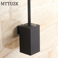 MTTUZK Matte Black 304 Stainless Steel Wall Mounted Toilet Brush Bathroom Cleaning brush Holder With Toilet Brush Wall Mounted