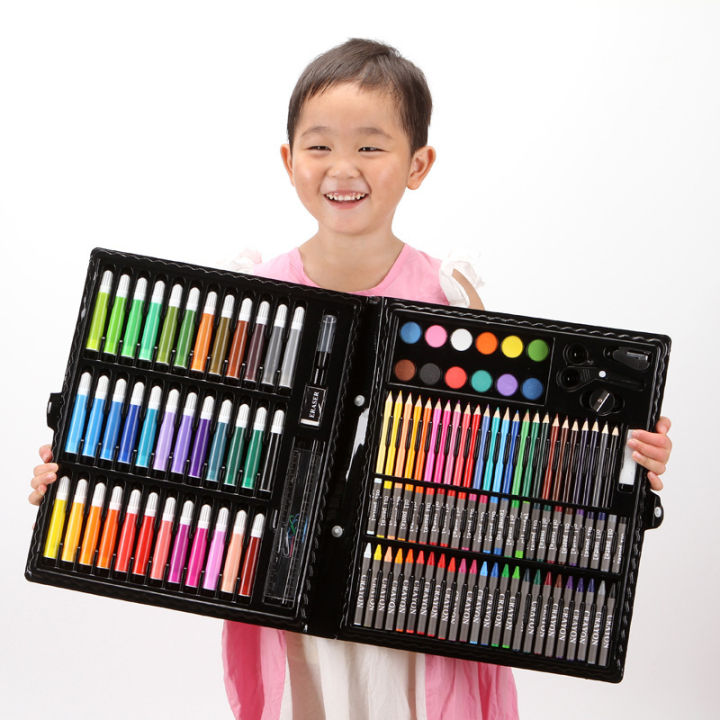 ครบชุด180-ชิ้น-ปากกาสี-ปากกาวาดภาพ-ชุดปากกาสีน้ำ-เด็ก-นักเรียน-เครื่องเขียนศิลปะ-ปากกาสีน้ำวาดภาพ-ของขวัญวันเด็ก-เทอมใหม่