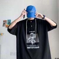 ชายออกแบบเฉพาะกลุ่มแขนสั้นฤดูร้อนสไตล์ญี่ปุ่น cityboy เสื้อสเวตเตอร์มีฮู้ด 12 แขนเสื้อแบบบาง oversize ห้าจุด