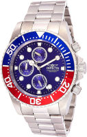 Invicta Mens 1771 Pro Diver Collection Stainless Steel Chronograph Watch