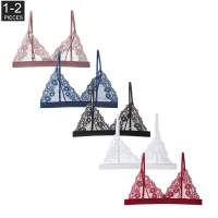 Brassiere Out Hollow Ultra-thin Ladies French Bralette Transparent Women Sexy Size Plus Bra Lace Full Romantic Pcs/Pack 1-2