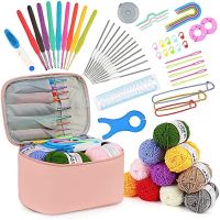 ♚✙ 62Pcs Crochet Suit Multi Size Crochet Hook Yarn Set Sweater Knitting Accessories Storage Bag DIY Weaving Tool