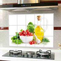 kitchen lampblack machine oil high temperature resistant vegetable wallpaper creative home decoration