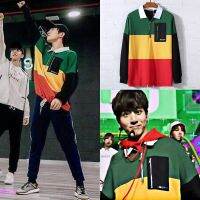 เสื้อสเวตเตอร์ผู้หญิง BTS Jungkook Jackson Yee Li Xian ที่มีสไตล์เดียวกันเสื้อผ้าผู้ชายเสื้อโค้ททรงหลวม Wang Junkai