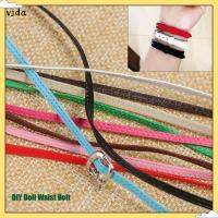 VJDA 11 สี ยาว 50ซม. ความกว้าง 3/5mm วัสดุเข็มขัดแฮนด์เมด เครื่องประดับเสื้อผ้า ตุ๊กตาเข็มขัดเอว ของเล่นเพื่อการศึกษาสำหรับเด็ก