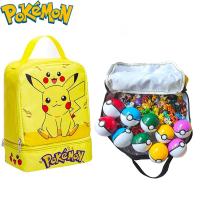 144Pcs/Set Cute Pokemon Anime Figure With Storage Bag Kawaii Pikachu Action Figures Pokeball Dolls For Children Toys Gifts