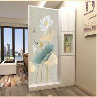 Customized retro flower frosted glass stickers transparent opaque film partition bathroom electrostatic glass window stickers Screen Protectors