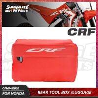 ● กล่องเครื่องมือด้านหลังรถมอเตอร์ไซค์ CRF230F,กล่องเครื่องมือสำหรับฮอนด้า CRF 125 230 250 300 450 F L M R X Off-Road กันน้ำกระเป๋าแบบมีล็อคจักรยานสกปรก