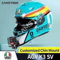 Camsteer หมวกกันน็อคอลูมิเนียม CNC,K3 AGV ขายึดกล้องโกโปรคาง Max Hero 10 9 Insta360one X2อุปกรณ์กล้องถ่ายรูป