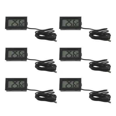 6X New Digital LCD Temperature Gauge Probe Sensor -50°C TO +110°C Range