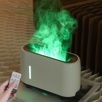 240ml Flame Humidifier Essential Oil Aroma Diffuser With Remote Control RGB Color Lighting Simulation Fire Effect Mist Sprayer