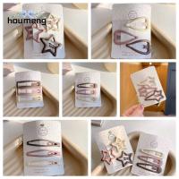 HOUMENG 3pc/set หยดน้ำหยด Star Love BB CLIP โลหะสำหรับตกแต่ง สี่เหลี่ยมสี่เหลี่ยม ฤดูร้อนฤดูร้อนฤดูร้อน อุปกรณ์เสริมผม สาวๆ