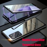 Magnetic Clear Cover For Samsung Galaxy S22 Ultra S21 Plus A54 A52 A53 S10 S8 S9 Note 20 9 A72 A71 S20 Fe Phone Case Glass Funda
