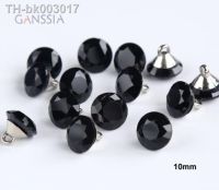 ✺ 10pcs/lot Size:10mm Black Color Imitation Crystal Buttons Sewing for Shirt Glass Button DIY Scrapbooking Accessories(SS-99-1)