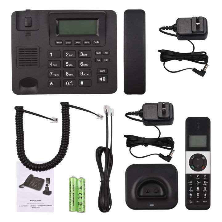 ร้อน-ซีโอดี-kkmoon-d2002-tam-ระบบโทรศัพท์มีสาย-ไร้สายขยายได้-ระบบตอบรับเครื่องเรียก-id-โทรเรียกและหูฟัง-ลำโพงฐานรองรับ8ภาษาสำหรับการประชุมในบ้านสำนักงาน