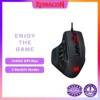 ZZOOI Redragon M811 Aatrox MMO Gaming Mouse  15 Programmable Buttons Wired RGB Gamer Mouse w/ Ergonomic Natural Grip Build  10 Side Ma