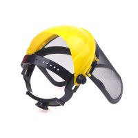 【YF】 Garden Grass Trimmer Safety Helmet Hat With Full Face Mesh Protective Mask For Logging Brush Cutter Forestry Protection