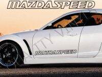 【car parts】สำหรับ2ชิ้น/คู่ P40 MAZDASPEED ประตูโลโก้2 3 5 6 7 8 RX7 RX8 MX MX5 323กราฟิกรูปลอกสติกเกอร์