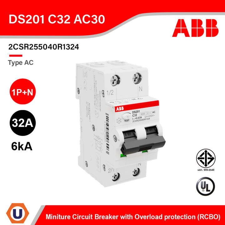 ABB : DS201 C32 AC30 : Miniature Circuit Breaker With Overload ...