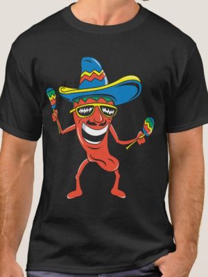 Funny Design Cartoon Mexican Chili Pepper T Tshirts Loose New Size S3Xl