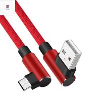 สายข้อมูลใช้ได้จริง P9YN2 2.4A สาย USB 90องศาชนิด C สายไมโคร USB สายชาร์จเร็ว